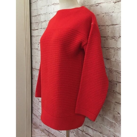 Vintage Browns of Bermuda Pure British Wool Tomato Red Sweater 36”-38” Boat Neck - Picture 3 of 6